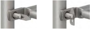 Tilt pin for quick and safe installation of the railing Tobler AG