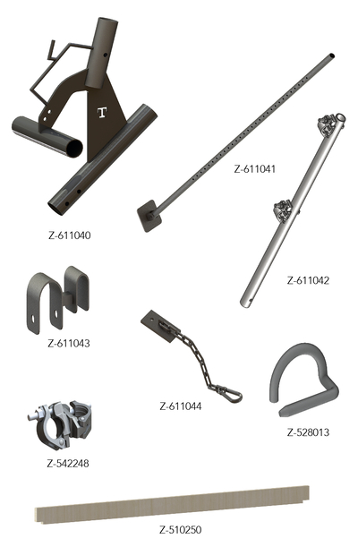 Temporary roof edge protection accesories Tobler AG